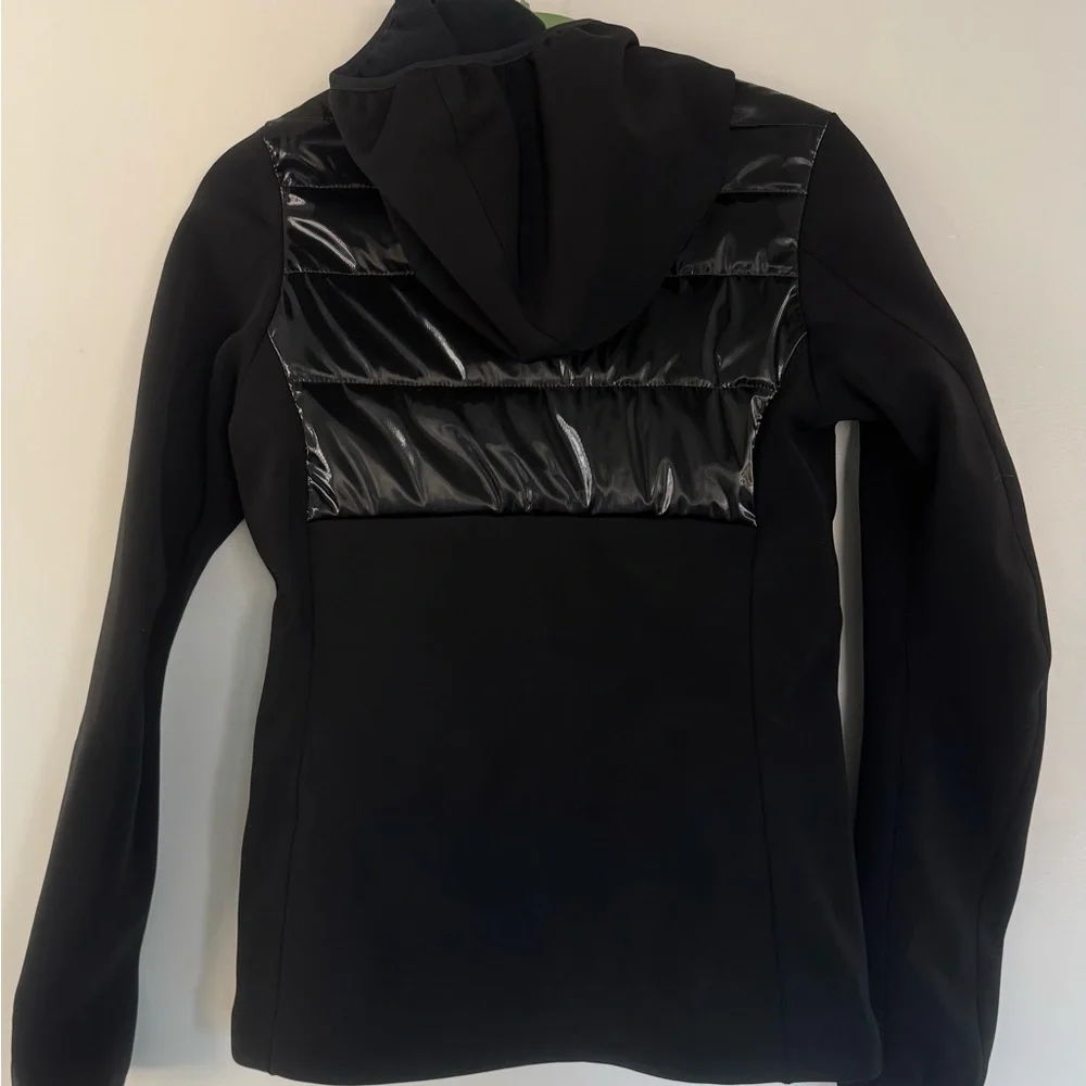 Black Ski Jacket with Gloss Panel - Women - Picture 3 of 4